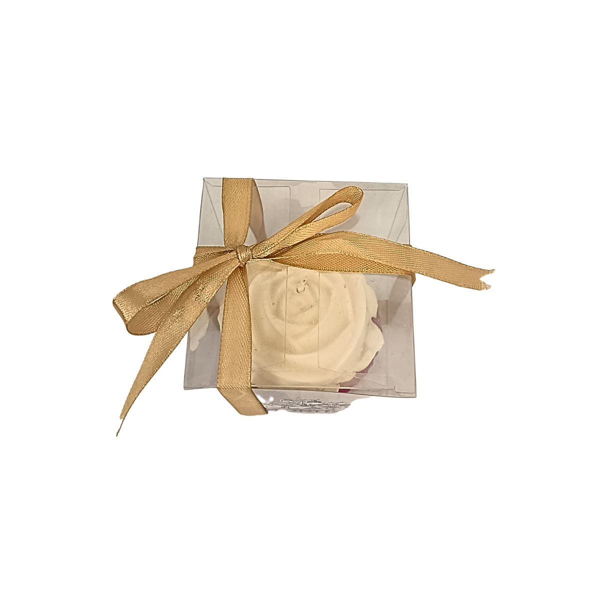 Vela artesanal estilo cupcake rosa