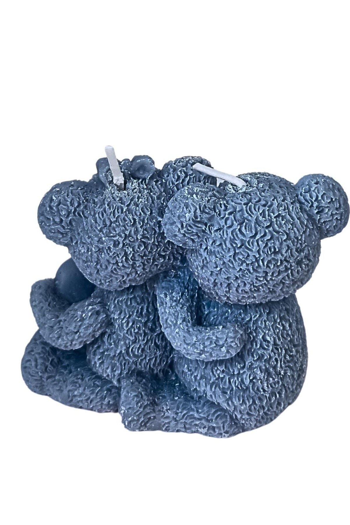 Vela Artesanal Pareja de Ositos Azules – Aroma Rosas | Morita