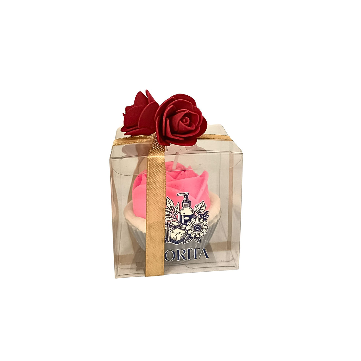 Rosa decorativa en caja transparente – Morita
