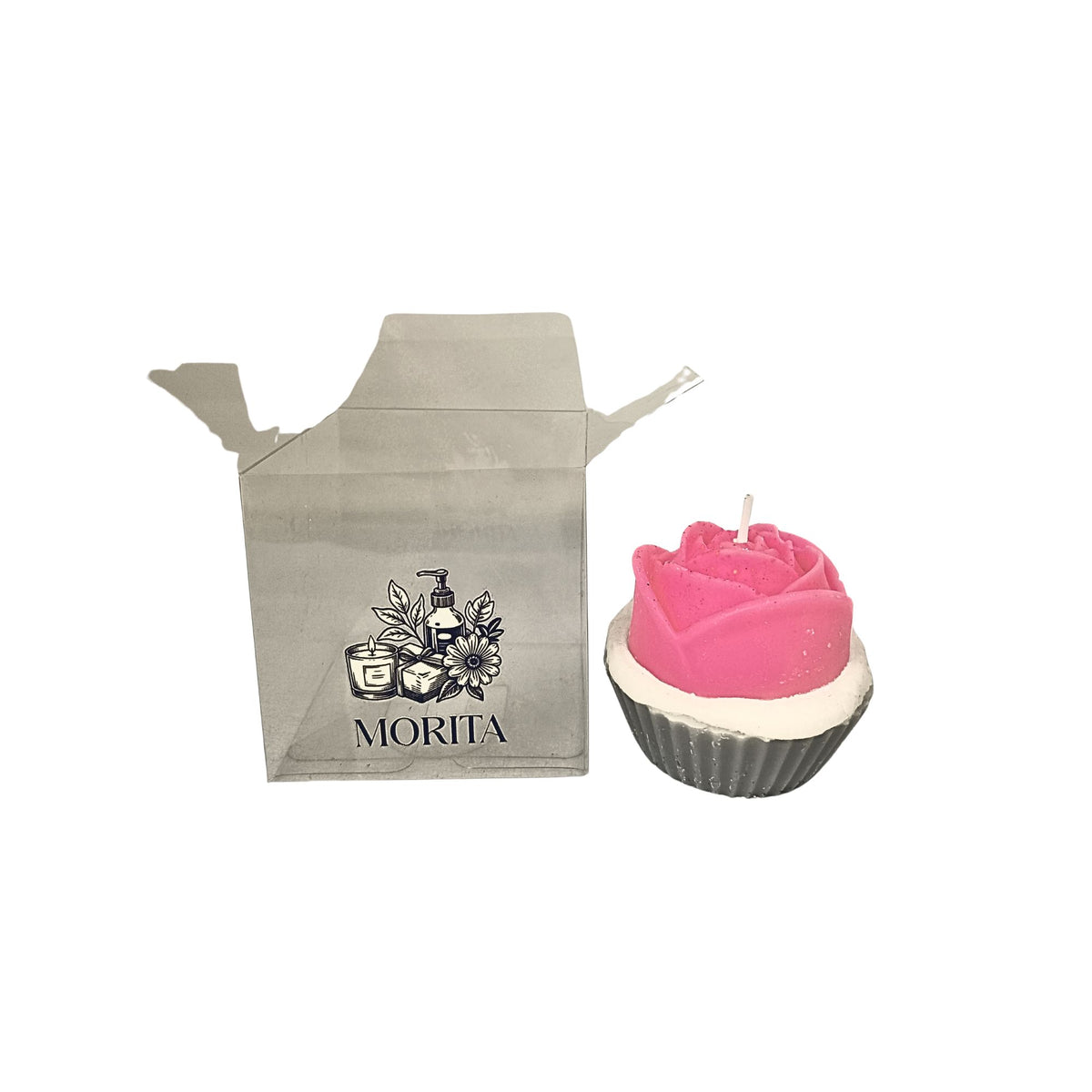 Rosa decorativa en caja transparente – Morita