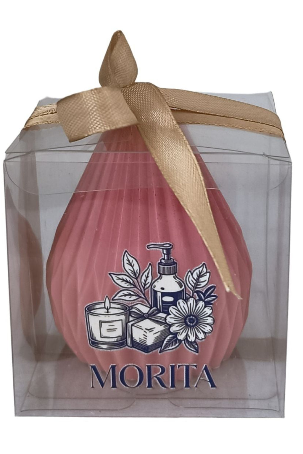 Vela Artesanal Geométrica Rosa – Aroma Rosas | Morita