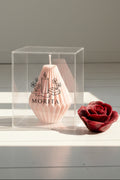 Vela Artesanal Geométrica Rosa – Aroma Rosas | Morita